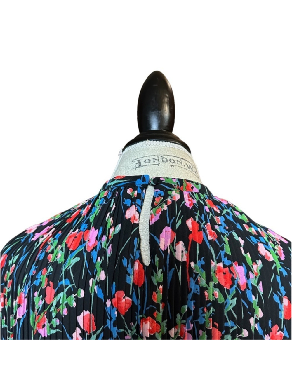 Zara Floral Longsleeves Pleated Flowy Fully Lined Summer Mini Dress Womens Small - Picture 7 of 10